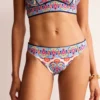 Classic Bikini Bottoms Ivory, Flora Stamp Classic Bikini Bottoms Ivory, Flora Stamp
