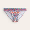 Classic Bikini Bottoms Ivory, Flora Stamp Classic Bikini Bottoms Ivory, Flora Stamp
