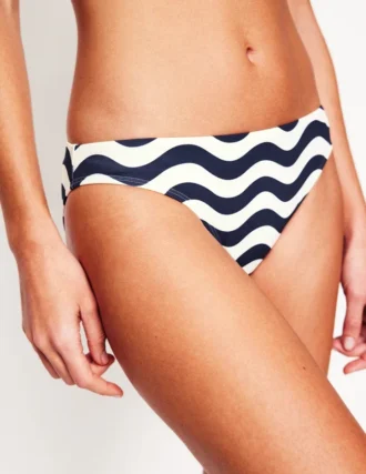 Classic Bikini Bottoms Navy, Rythmic Wave