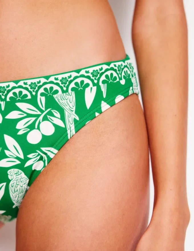 Classic Bikini Bottoms Rich Emerald, Ornate Tropic