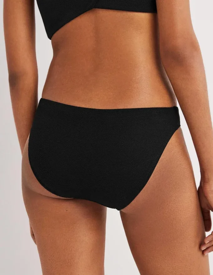 Classic Bikini Bottoms Textured Black