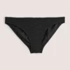 Classic Bikini Bottoms Textured Black