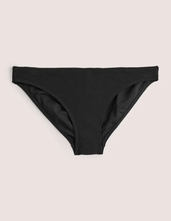Classic Bikini Bottoms Textured Black