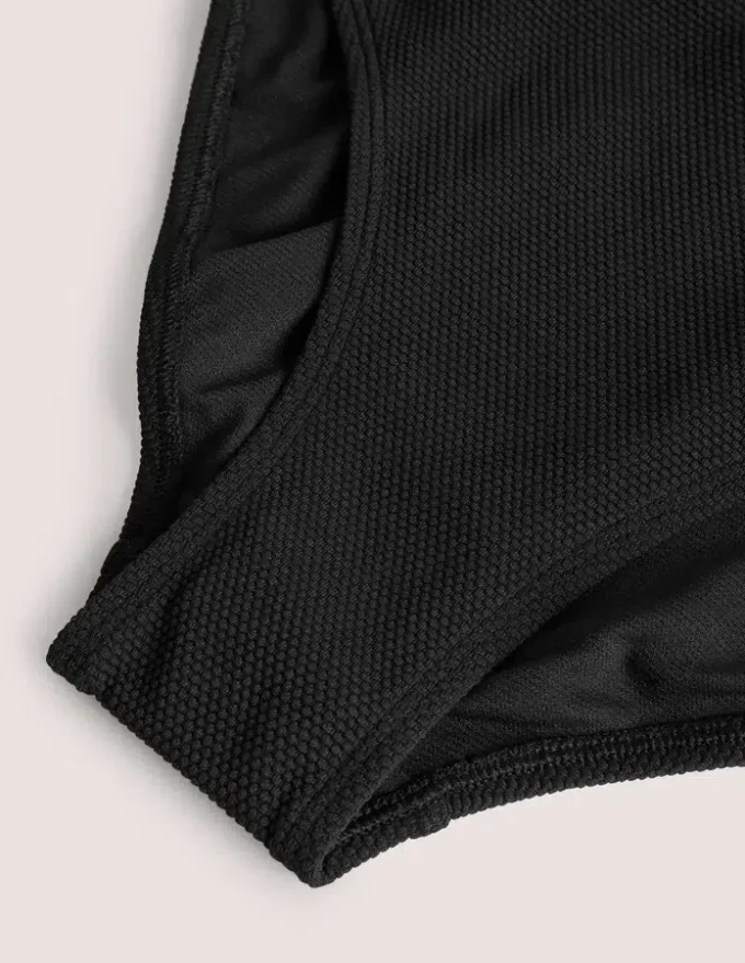 Classic Bikini Bottoms Textured Black