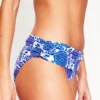 Classic Fold Bikini Bottoms Blue Dahlia Stamp