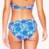 Classic Fold Bikini Bottoms Blue Dahlia Stamp