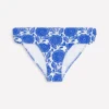 Classic Fold Bikini Bottoms Blue Dahlia Stamp