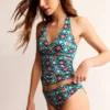 Classic Fold Bikini Bottoms Green Tambourine, Coastal Tile Classic Fold Bikini Bottoms Green Tambourine, Coastal Tile