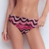 Classic Fold Bikini Bottoms Pink, Zig zag Wave
