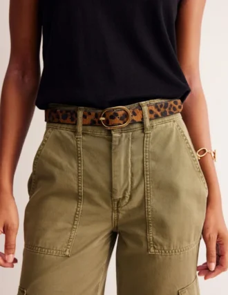 Classic Leather Belt Leopard