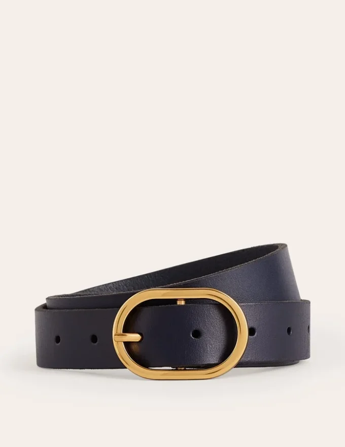 Classic Leather Belt Navy Classic Leather Belt Navy