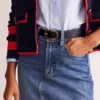 Classic Leather Belt Navy Classic Leather Belt Navy