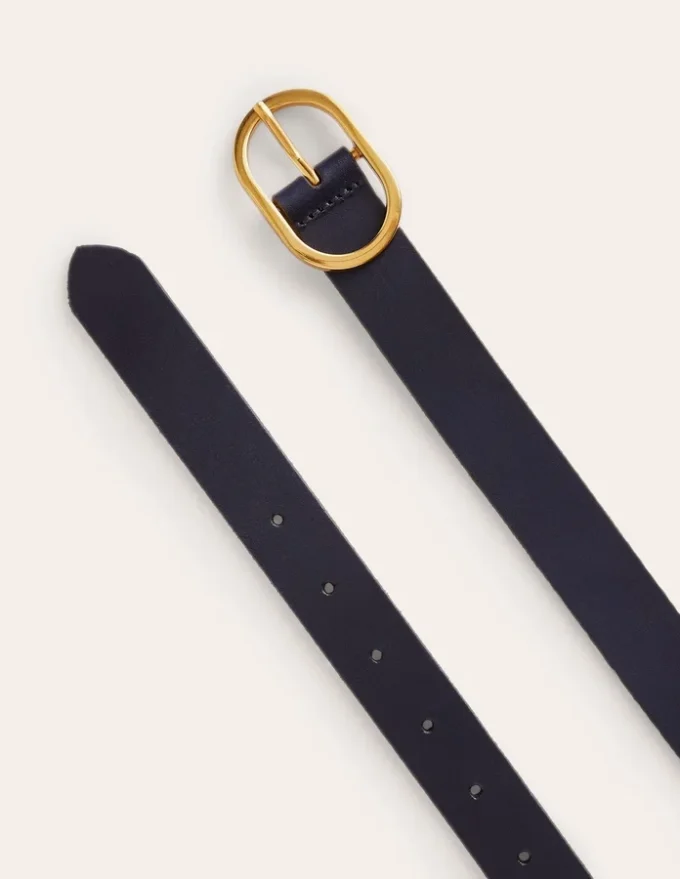 Classic Leather Belt Navy Classic Leather Belt Navy