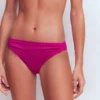 Classic Ruched Bikini Bottoms Bright Fuchsia