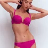 Classic Ruched Bikini Bottoms Bright Fuchsia