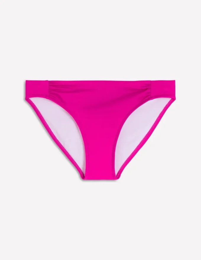 Classic Ruched Bikini Bottoms Bright Fuchsia