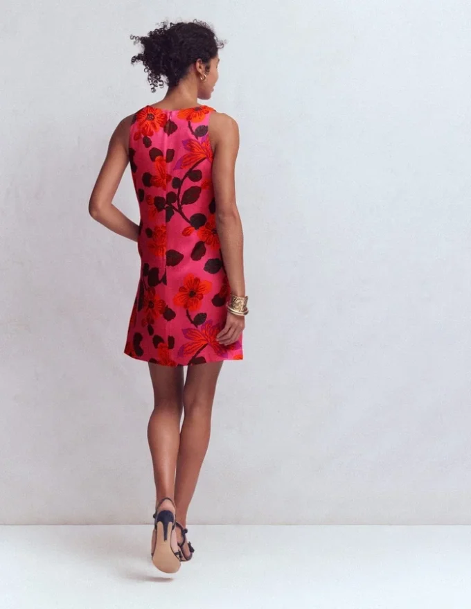 Classic Shift Dress Pink, Elaborate Blossom Classic Shift Dress Pink, Elaborate Blossom