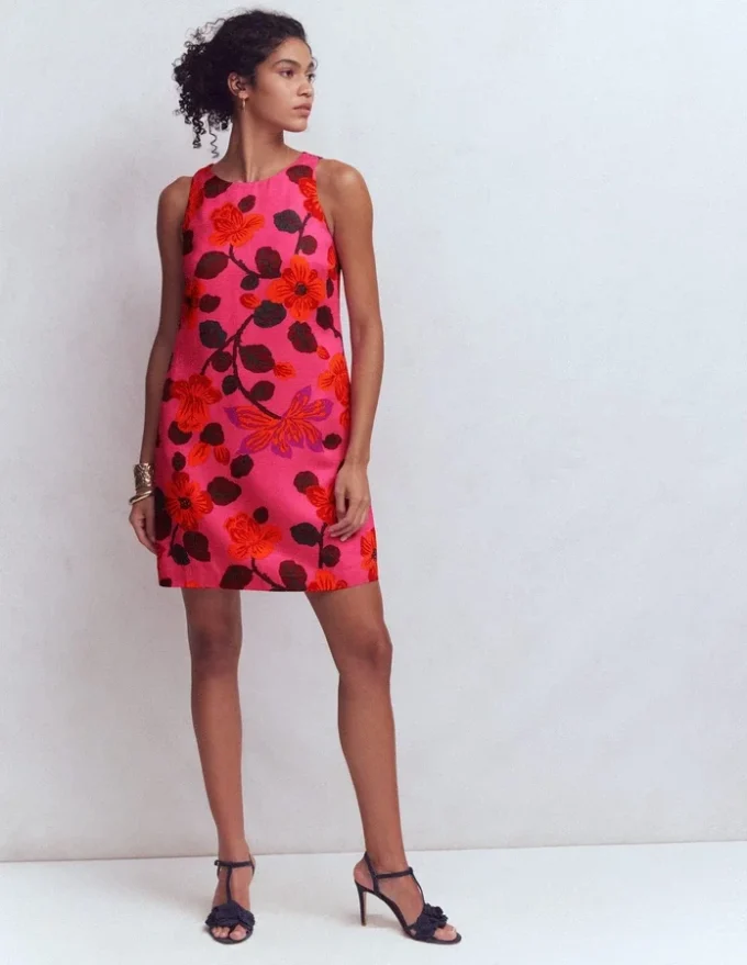 Classic Shift Dress Pink, Elaborate Blossom Classic Shift Dress Pink, Elaborate Blossom