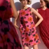 Classic Shift Dress Pink, Elaborate Blossom Classic Shift Dress Pink, Elaborate Blossom