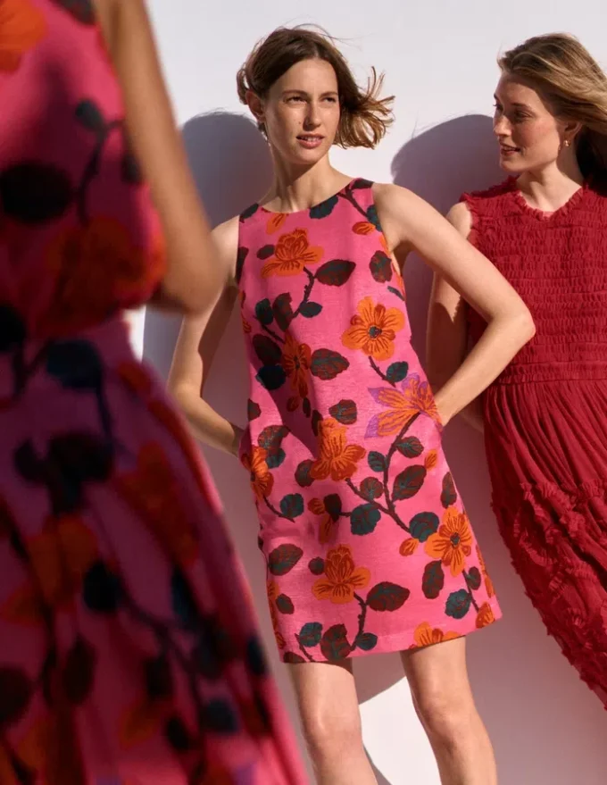 Classic Shift Dress Pink, Elaborate Blossom Classic Shift Dress Pink, Elaborate Blossom