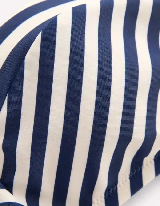 Clean Sweetheart Bikini Top Navy, Ivory Stripe