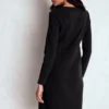 Colette Ottoman Shift Dress Black Colette Ottoman Shift Dress Black