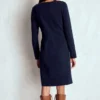 Colette Ottoman Shift Dress Navy Colette Ottoman Shift Dress Navy
