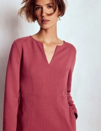 Colette Ottoman Shift Dress Ruby Red