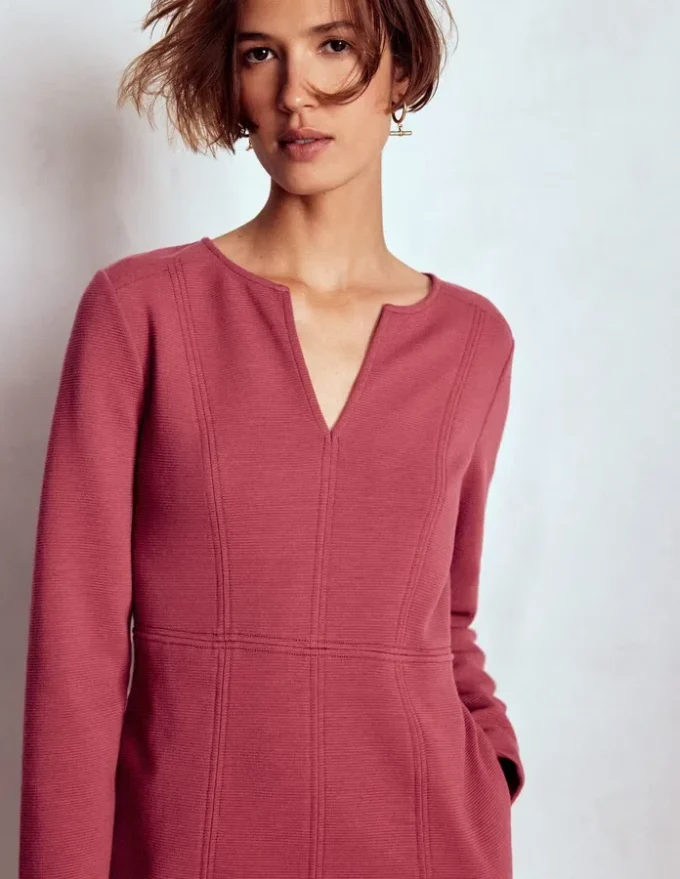 Colette Ottoman Shift Dress Ruby Red
