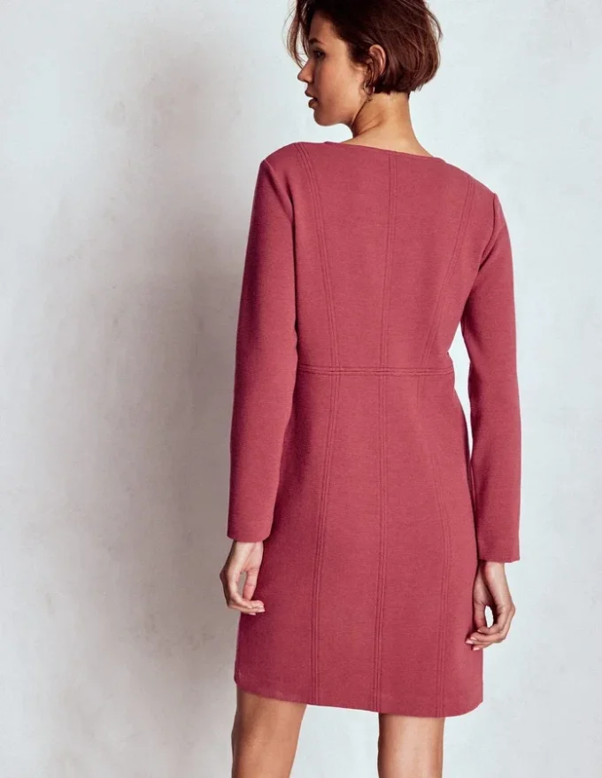 Colette Ottoman Shift Dress Ruby Red