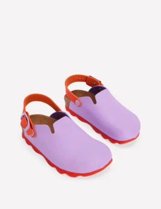Colourblock Clogs VIOLET TULIP/ HOT CORAL