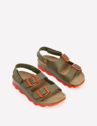 Colourblock Sandals Green
