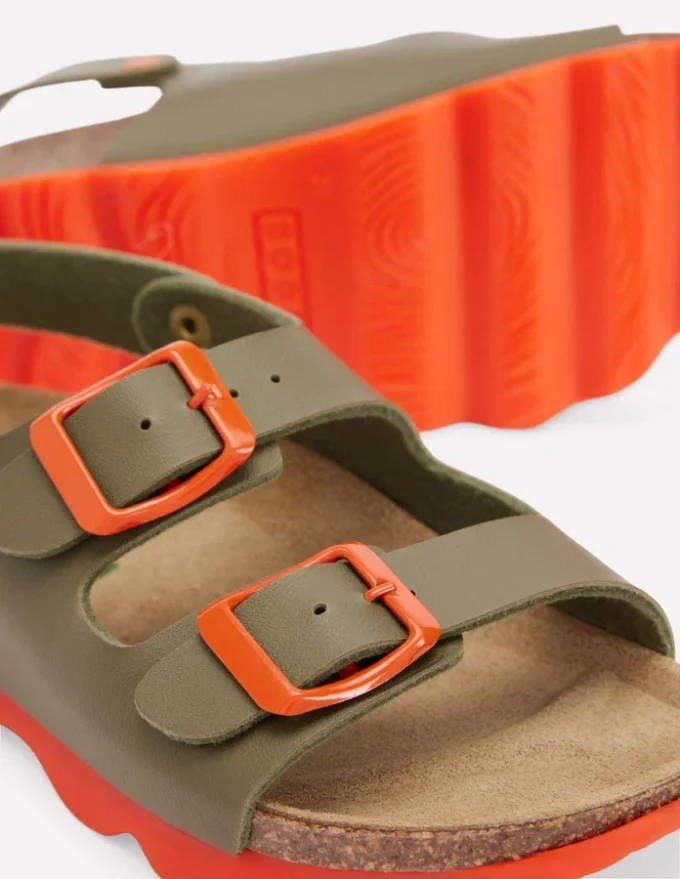 Colourblock Sandals Green