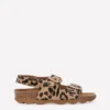 Colourblock Sandals Leopard Colourblock Sandals Leopard