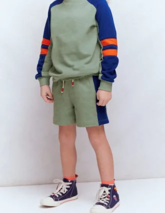 Colourblock Shorts Green Colourblock