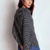 Cotton Crew Long Sleeve Top Navy, Ivory Stripe Cotton Crew Long Sleeve Top Navy, Ivory Stripe
