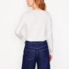 Cotton Crew Long Sleeve Top White Cotton Crew Long Sleeve Top White