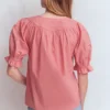 Cotton Embroidered Yoke Top Vintage Rose Embroidered Cotton Embroidered Yoke Top Vintage Rose Embroidered