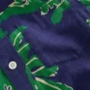 Cotton Linen Shirt Green Palm Trees