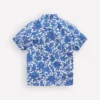 Cotton Linen Shirt Jungle Woodblock