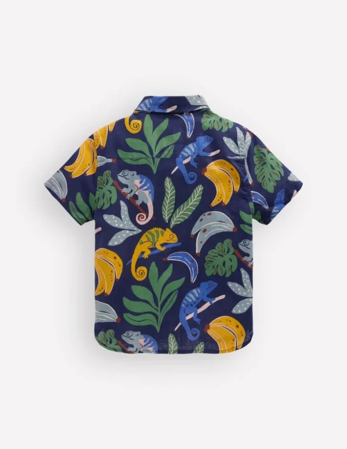 Cotton Linen Shirt Multi Chameleon