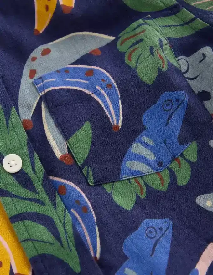 Cotton Linen Shirt Multi Chameleon
