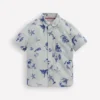 Cotton Linen Shirt Stripe Seaside
