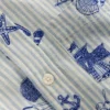 Cotton Linen Shirt Stripe Seaside