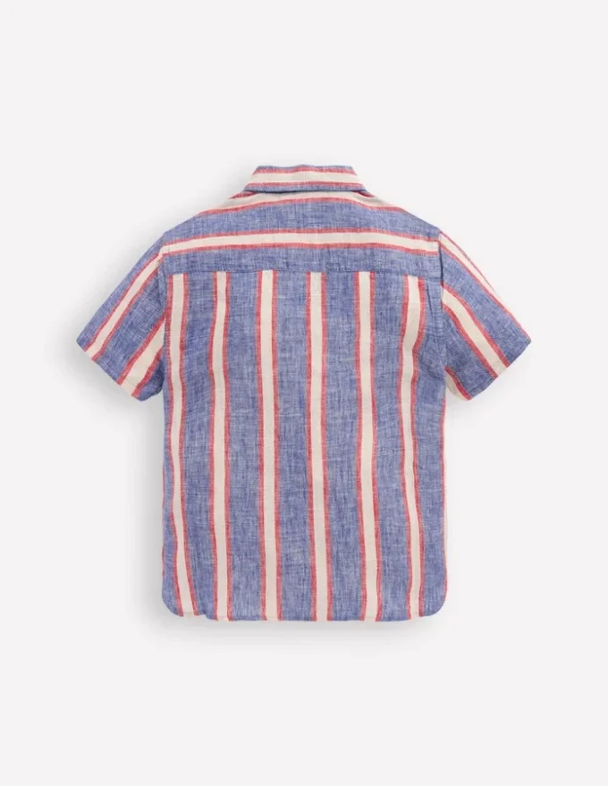 Cotton Linen Shirt Triple Stripe