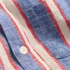 Cotton Linen Shirt Triple Stripe
