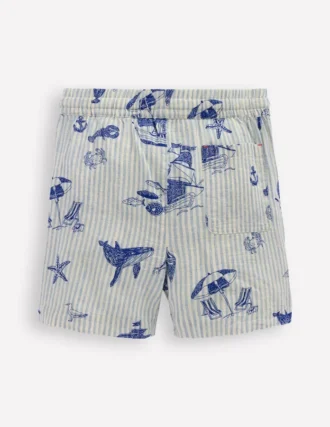 Cotton Linen Shorts Beach Front