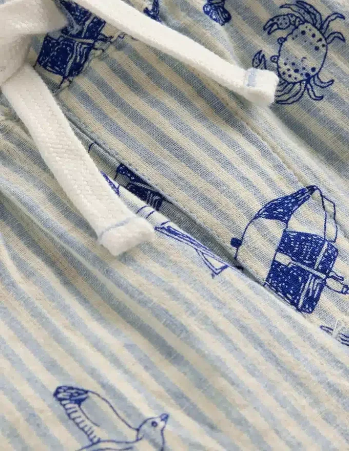 Cotton Linen Shorts Beach Front Cotton Linen Shorts Beach Front