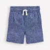 Cotton Linen Shorts Chambray