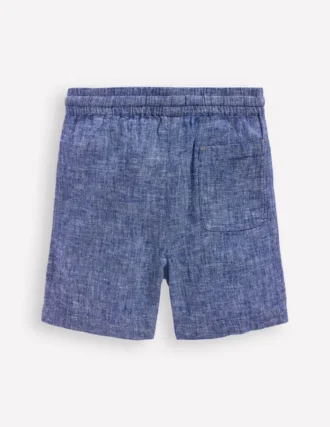 Cotton Linen Shorts Chambray